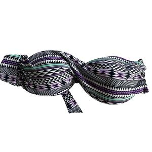 Hot Water NWT Geometric Twist Front Bandeau Bikini Top Size Large